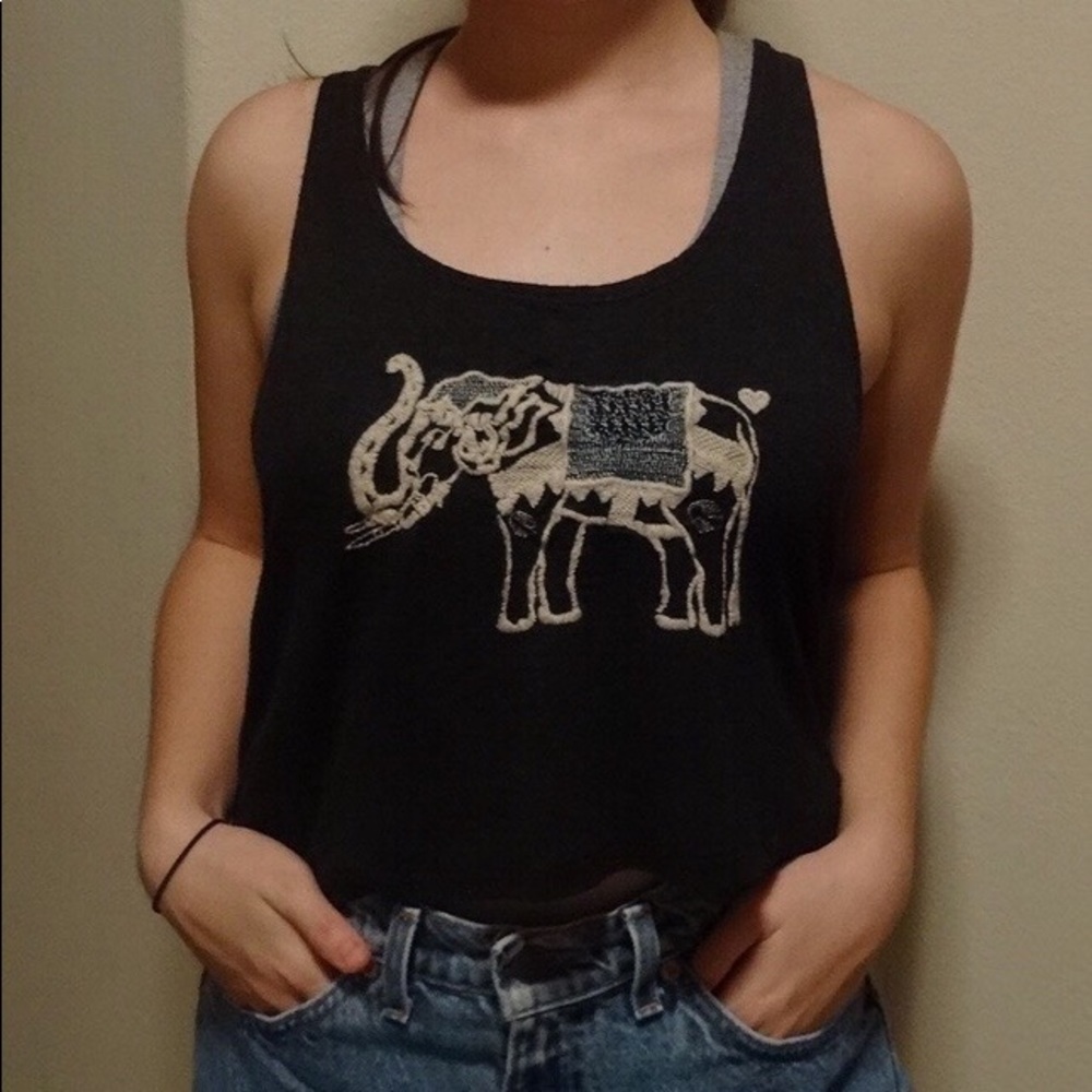 Brandy Melville Embroidered Tank Top